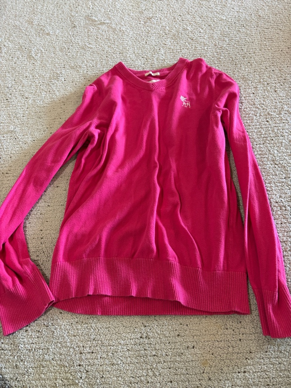 Vintage Abercrombie & Fitch Bright Pink Crewneck Sweater